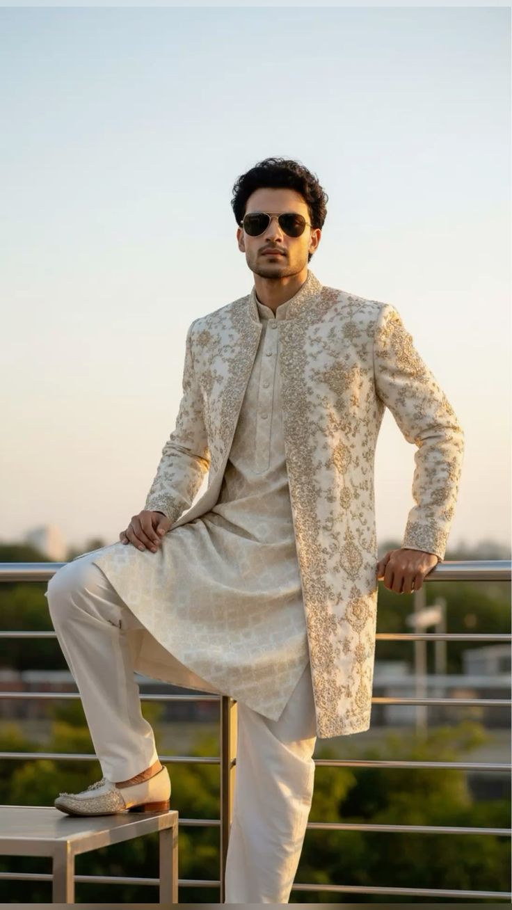Classic Cream Shervani