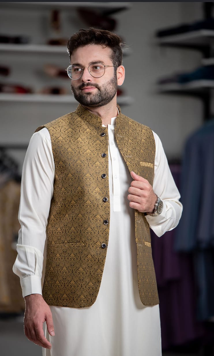 Camel Wool Waistcoat