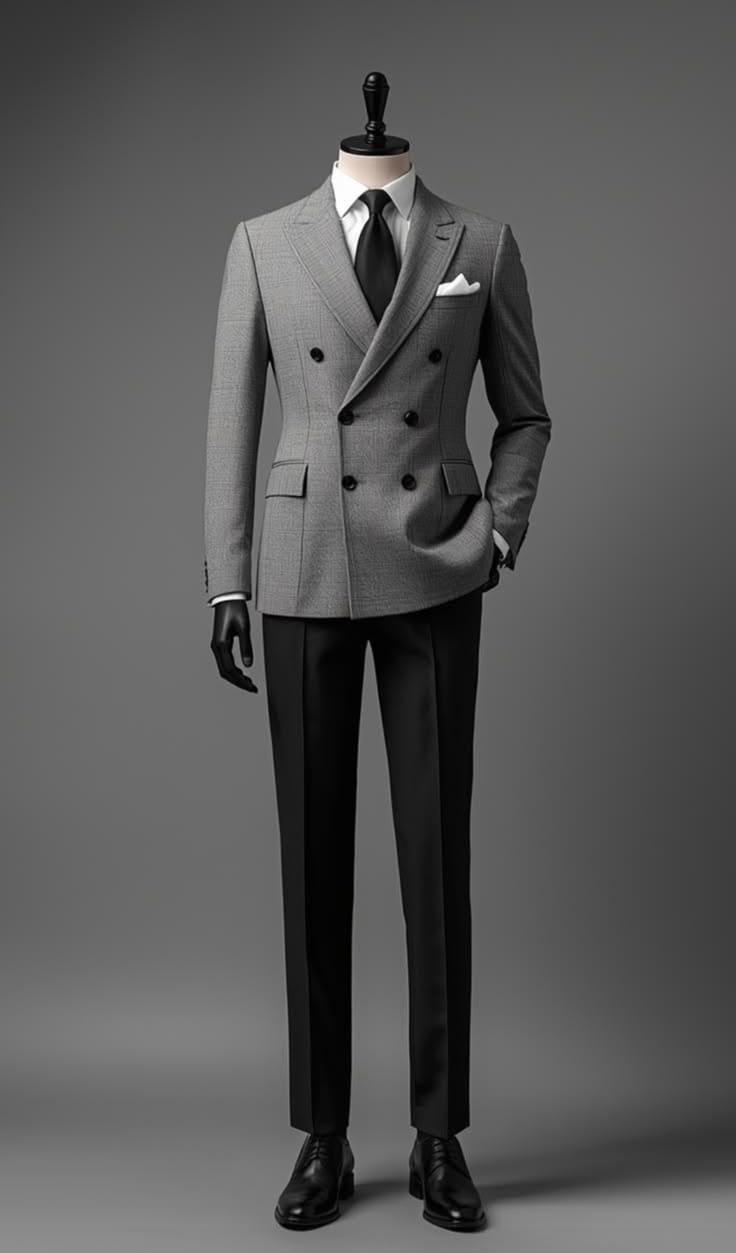 Charcoal Tailored Pant Coat