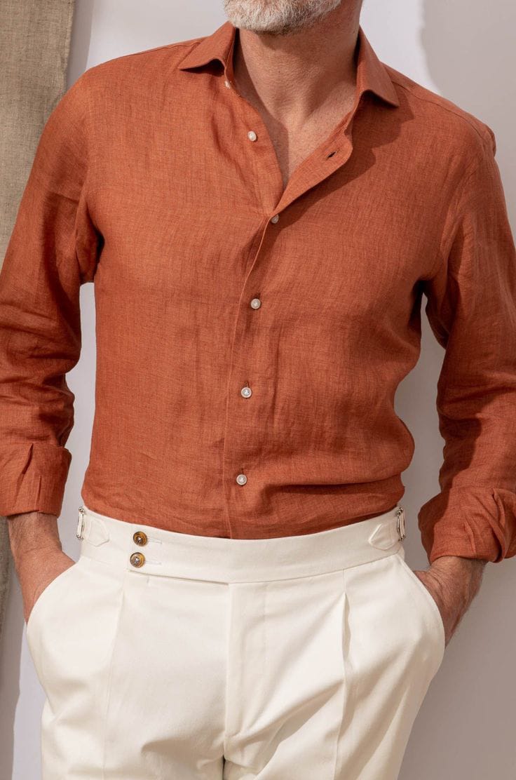 Olive Linen Shirt
