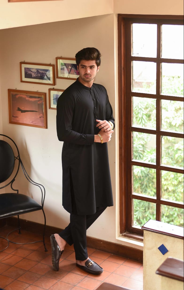 Deep Navy Formal Shalwar Kameez